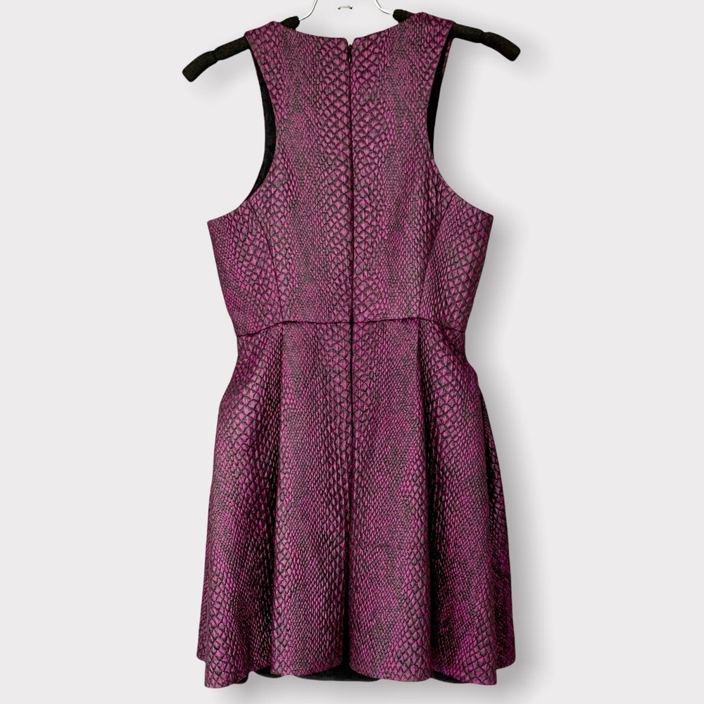 Tibi Cobra Jacquard Sleeveless Dress in Purple Size 0 - Picture 8 of 13